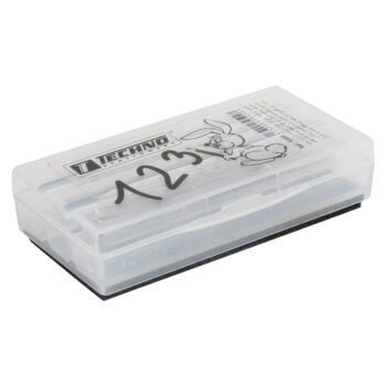 BROSSE ECOLIER TRANSPARENTE AVEC COMPARTIMENT DE CRAIE "TECHNO" REF: 9500