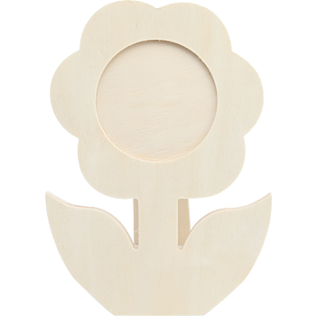 CADRE PHOTO FORME FLEUR PETALE 13,5x18,5x1cm EN BOIS "TECHNO" REF: 6334