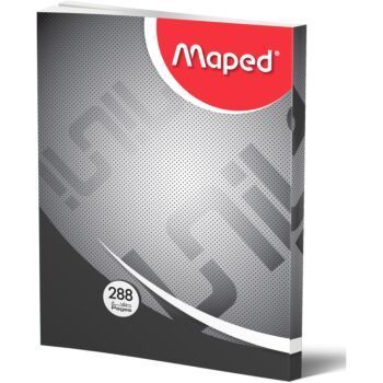 CAHIER COUSU COLLE 17cmx22cm SEYES 70g 288 PAGES "MAPED" REF: 9300