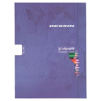 CAHIER DE DESSIN CALLIGRAPHE 32P 24x32 CM 120G UNI "CALLIGRAPHE" REF:7553C