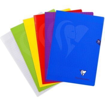 CAHIER MIMESYS PIQURE 96 PAGES A4 90g SEYES EN POLYPRO "CLAIREFONTAINE" REF:303161C
