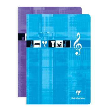 CAHIER MUSIQUE PIQURE 48 PAGES A4 90g "CLAIREFONTAINE" REF:3114C
