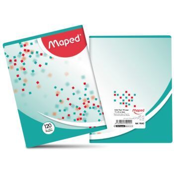 CAHIER PIQUE 17cmx22cm SEYES 70g 120 PAGES "MAPED" REF: 9040