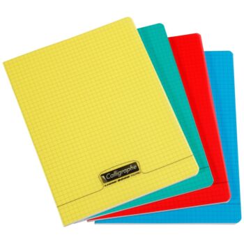 CAHIER PIQUE CALLIGRAPHE EN PP 48P 24x32 CM 90G 5X5 "CALLIGRAPHE" REF:18065C
