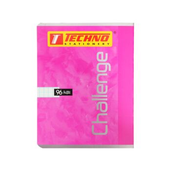 CAHIER PIQUE CHALLENGE ROSE 96P 17x22 cm SEYES 70g "TECHNO" REF: 9810