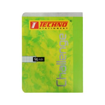 CAHIER PIQUE CHALLENGE VERT 96P 17x22 cm SEYES 70g "TECHNO" REF: 9810