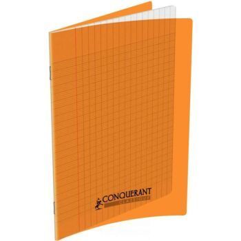 CAHIER PIQURE 17cmx22cm 96 PAGES 90g ORANGE "CONQUERANT " REF: 100105476 / 020396