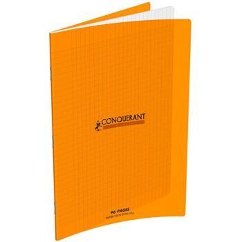 CAHIER PIQURE 24cmx32cm 96 PAGES 90g ORANGE "CONQUERANT " REF: 021696