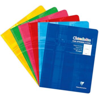 CAHIER D'ECRITURE PIQURE 32 PAGES 170X220mm 90g SEYES 4mm "CLAIREFONTAINE" REF:3795C