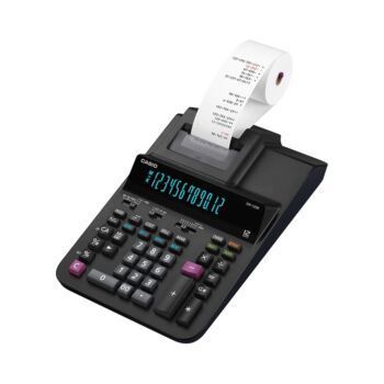 CALCULATRICE A RUBAN 12 CHIFFRES NOIRE "CASIO" REF: DR-120R-BK-E-DC