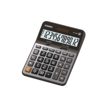 CALCULATRICE DE BUREAU 129x175.5mm 12 CHIFFRES "CASIO" REF: DX-120B-W-DC
