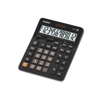 CALCULATRICE DE BUREAU 159x207.5 mm "CASIO" REF: GX-12B-BK-W-DC