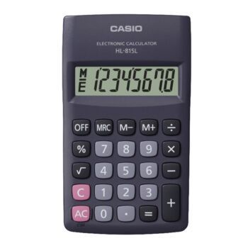 CALCULATRICE DE POCHE NOIR "CASIO" REF: HL-815L-BK