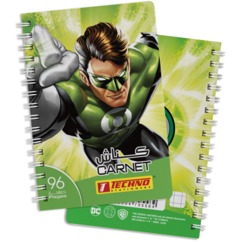 CARNET SPIRALE 96P 9 x 14 cm 5x5 mm 70g LICENCE SUPER GREEN "TECHNO" REF: 9558