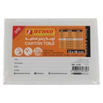 CARTON TOILE 280g EN COTON 13x18cm &quot;TECHNO&quot; REF: 4730