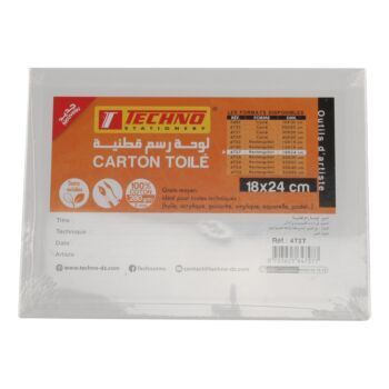 CARTON TOILE 280g EN COTON 18x24cm &quot;TECHNO&quot; REF: 4727