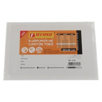 CARTON TOILE 280g EN COTON 20x30cm &quot;TECHNO&quot; REF: 4728