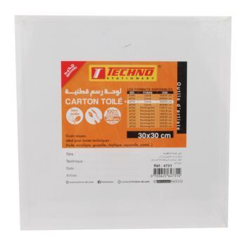 CARTON TOILE 280g EN COTON 30x30cm &quot;TECHNO&quot; REF: 4731