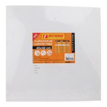 CARTON TOILE 280g EN COTON 40x40cm &quot;TECHNO&quot; REF: 4729