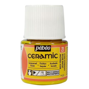 CERAMIC FLACON 45ml JAUNE RICHE "PEBEO" REF: 25021