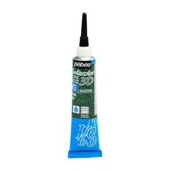 CERNE SETACOLOR 3D 20ml GLITTER VERT "PEBEO" REF: 557043