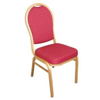 CHAISE DE CONFERENCE EN ALUMINIUM ROUGE TECHNO REF: 8020