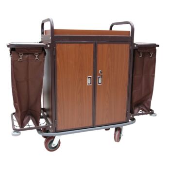 CHARIOT DE NETTOYAGE EN BOIS (MARRON) TECHNO REF: 1648