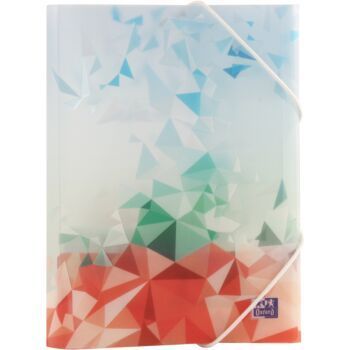CHEMISE A RABAT ELAS GRAPHIK A6 POLYPROPILINE TRANSLUSIDE IMPREMEE BLEU "ELBA" REF: 100201271
