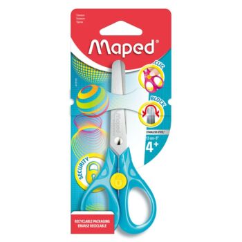 CISEAUX 13 cm SECURITY 3D SOUS BLISTER TRY ME BLEU "MAPED" REF: 473110