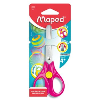 CISEAUX 13 cm SECURITY 3D SOUS BLISTER TRY ME ROSE "MAPED" REF: 473110