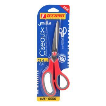 CISEAUX ASYMETRIQUE 21,4 cm S/BLISTER "TECHNO" REF: 6556