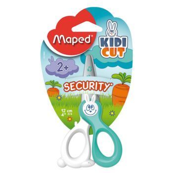 CISEAUX D'APPRENTISSAGE 12cm KIDIKUT SOUS BLISTER VERT "MAPED" REF: 037800