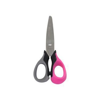 CISEAUX SCOLAIRE 12.7 cm FLEX ANNEAUX ROSE "TECHNO" REF: 7068