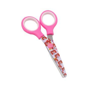 CISEAUX SCOLAIRE 13 cm COAST ANNEAUX ROSE "TECHNO" REF: 7064