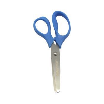 CISEAUX SCOLAIRE 13 cm DONUT ANNEAUX BLEU "TECHNO" REF: 7059