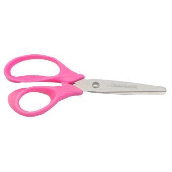 CISEAUX SCOLAIRE 13 cm DONUT  ANNEAUX ROSE "TECHNO" REF: 7059