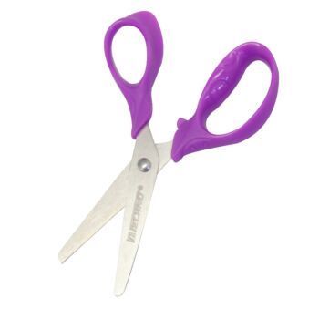CISEAUX SCOLAIRE 13 cm DONUT  ANNEAUX VIOLET "TECHNO" REF: 7059