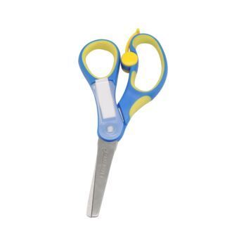 CISEAUX SCOLAIRE 13 cm SKILLY ANNEAUX BLEU "TECHNO" REF: 7067