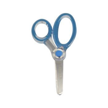CISEAUX SCOLAIRE 13.3 cm BLOOM ANNEAUX BLEU "TECHNO" REF: 7069