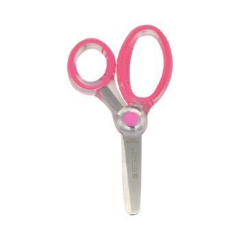 CISEAUX SCOLAIRE 13.3 cm BLOOM ANNEAUX ROSE "TECHNO" REF: 7069