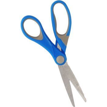 CISEAUX SCOLAIRE 13.4cm BLEU "TECHNO" REF: 4663