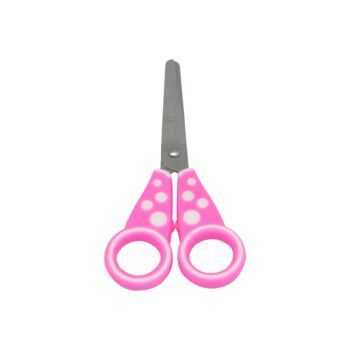 CISEAUX SCOLAIRE 13.5 cm LOVELY CIRCLE ANNEAUX ROSE "TECHNO" REF: 7061
