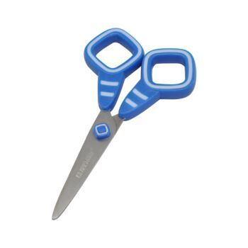 CISEAUX SCOLAIRE 13.5 cm LOVELY SQUARE ANNEAUX BLEU "TECHNO" REF: 7062