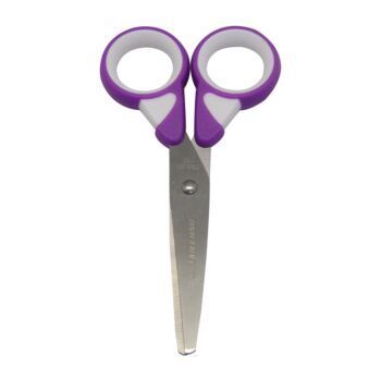 CISEAUX SCOLAIRE 13.5 cm STYLISH ANNEAUX VIOLET "TECHNO" REF: 7066