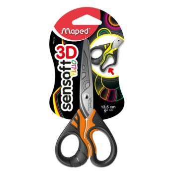 CISEAUX SENSOFT FLUO 13.5cm TRY ME ORANGE "MAPED" REF: 484310