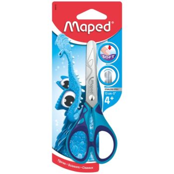 CISEAUX SOFT 13 CM SOUS BLISTER BLEU "MAPED" REF: 464410