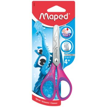 CISEAUX SOFT 13 CM SOUS BLISTER ROSE "MAPED" REF: 464410