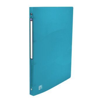 CLASSEUR 04 ANNEAUX OSMOSE A4 DOS 20mm ROND POLYPROPILINE TRANSLUSIDE TURQUOISE "ELBA" REF: 400105146