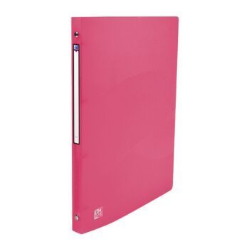 CLASSEUR 04 ANNEAUX OSMOSE A4 DOS 20mm ROND POLYPROPILINE TRANSLUSIDE ROSE "ELBA" REF: 400105146