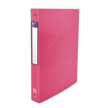 CLASSEUR 04 ANNEAUX OSMOSE A4 DOS 40mm ROND POLYPROPILINE TRANSLUSIDE ROSE "ELBA" REF: 400105140